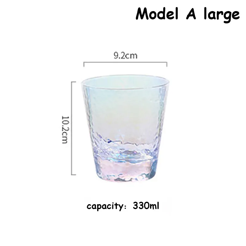 Красочные Хрустальные стеклянные воды es бессвинцовые радужные напитки чашки Посуда для напитков бар чаша для коктейля японские термостойкие стеклянные кружки 1 шт - Цвет: Model A-L