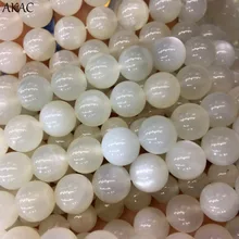 Оригинальные бусины из молочного лунного камня, белые бусины из лунного камня 8 мм для самостоятельного дизайна, 1 прядь полудрагоценных драгоценных камней