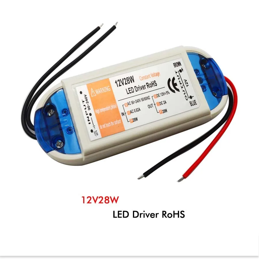 Светодиодный драйвер 18 Вт Светодиодный источник питания светодиодный трансформатор 12 В 5 Вт 18 Вт 28 Вт 48 Вт 72 Вт 100 Вт для светодиодной ленты mr16 mr11