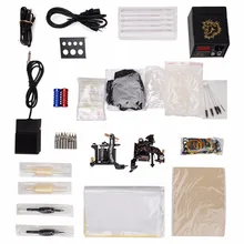 Профессиональные комплекты татуировок тату-машины наборы машинка для тату x 2+ блок питания+ педаль+ игла+ аксессуары сумка