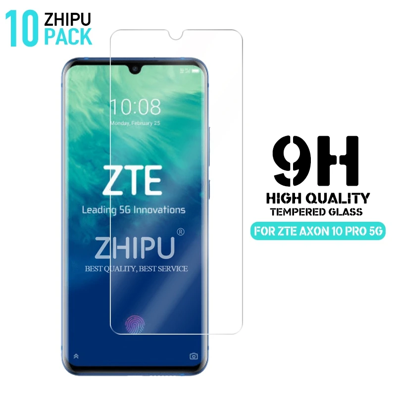 

10 Pcs Tempered Glass For ZTE Axon 10 Pro 5G Screen Protector 2.5D 9H Tempered Glass For ZTE Axon 10 Pro 5G 5.47 Protective Film