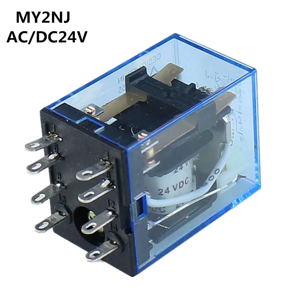 mxuteuk 2pcs HH52P AC 12V Coil 8 Pin 5A DPDT LED indicator Electromagnetic Power Relay with DIN Rail Slotted Aluminum,1 Years Warranty With High Quality Base