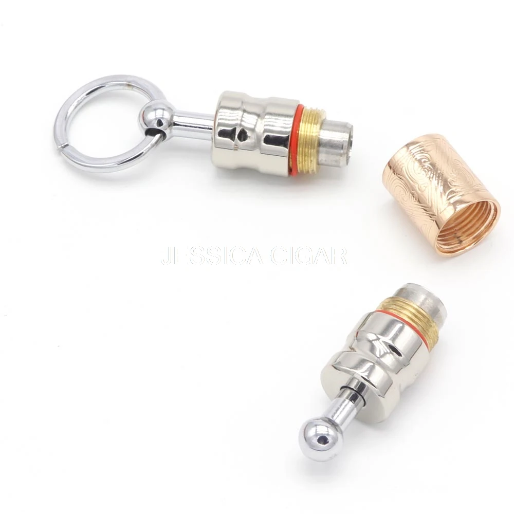 LUBINSKI Classical Removable Cigar Punch Metal Cigar Cutter Puncher 2