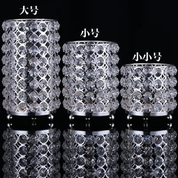 

10pcs ashion home wrought iron crystal candle station decoration romantic wedding props 4350 Wedding decorations party decor