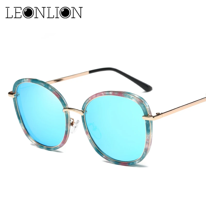 

LeonLion Flower Top Designer Women Sunglasses Round Candies Sun Glasses For Women Classic Retro Glasses Feminino UV400
