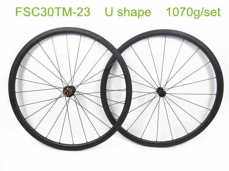 Новые формы U углерода трубчатые Колесная 30 мм x 23 мм китайский углерода колесная для велосипеда 1070 г конкурентоспособная Far Спорт колесных