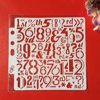 

1Pcs 5.1" Number Digit DIY Layering Stencils Wall Painting Scrapbook Coloring Embossing Album Decorative Paper Card Template
