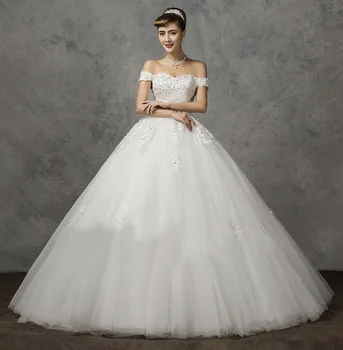 

Short Lace Sleeve Summer Style Fashionble Wedding Dress Crystal Wedding Dresses 2019 Vintage Bride Gowns vestido de noiva