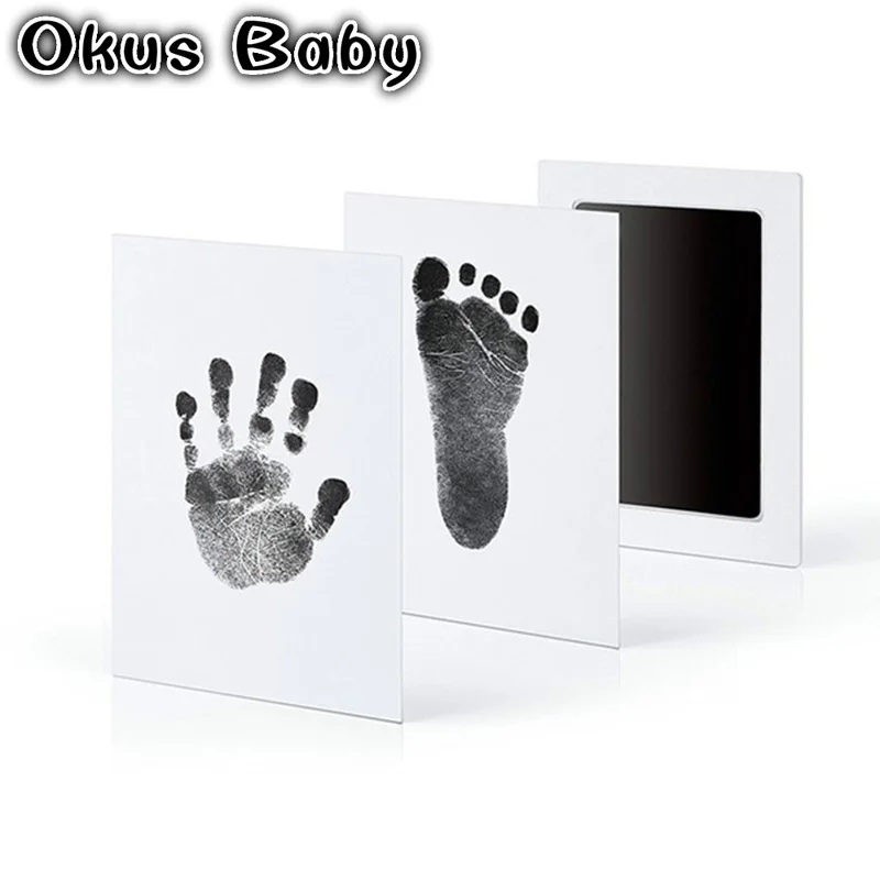 

2018 Baby Care Non-Toxic Baby Handprint Footprint Imprint Kit Casting Parent-child Hand Inkpad Fingerprint Watermark Infant Clay