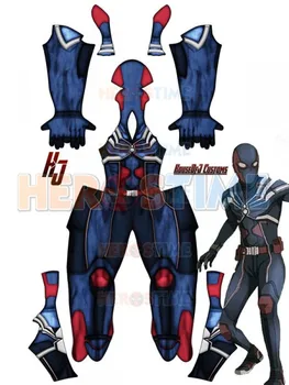 

MCU Captain Spiderman costume spandex newest Cosplay zentai Suit adult anime superhero jumpsuit custom free shipping