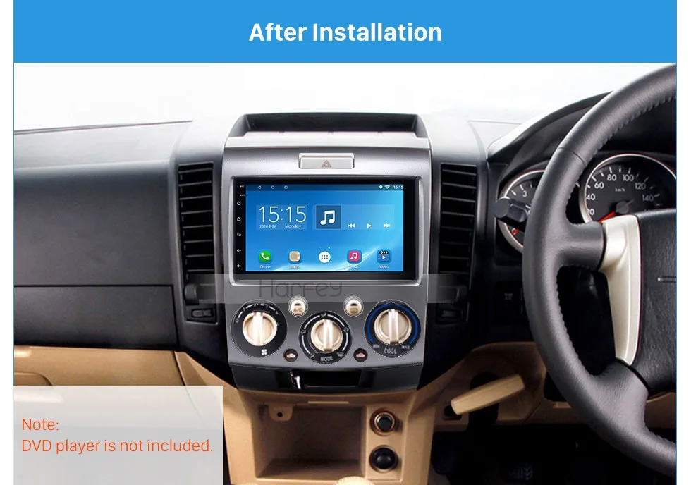 Harfey OEM рамка Радио панель 2 Din стерео для 2006 2007 2008 2009 2010 Ford Everest Ford Ranger Dash ободок отделка комплект