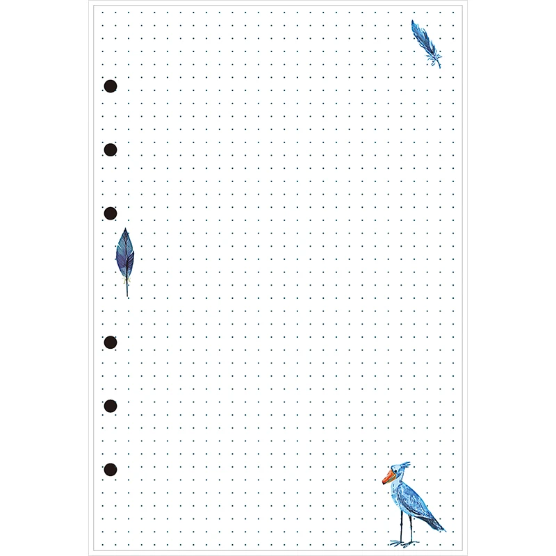 Корейский A5A6 цветные спиральные блокноты заправки 6 отверстий дневник переплет планировщик наполнитель бумага для Filofax школьные тетради канцелярские принадлежности - Цвет: Dot
