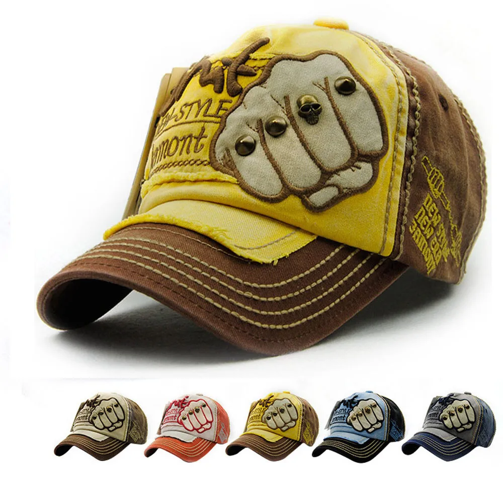 Вышитые летние заклепки кепки головные уборы для мужчин и женщин Повседневная шляпа хип-хоп бейсболка s