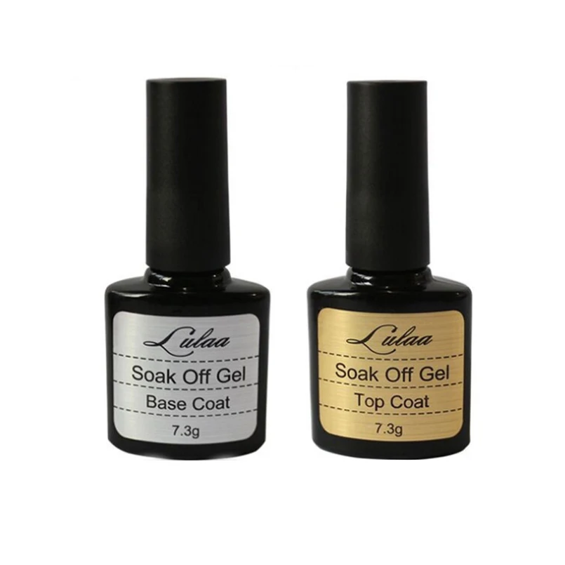 

LULAA 10ml Gel Polish Top Coat Base Coat Nail Gel Shiny Sealer Manicure UV LED Soak Off Gel Lacquer Foundation for UV Gel Polish