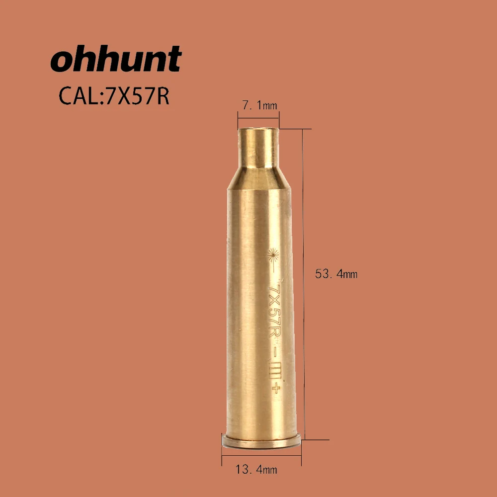 Ohhunt Охота Коллиматорный прицел отдельно Кол-во 7.62X54R 7,62X39 7X57R 8X57JRS 9,3X62 30-300WIN 6,5X55 коэф. Картридж красный лазерный Boresighter - Цвет: cal 7X57R