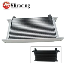 VR RACING – New Style 19 ROW AN-10AN UNIVERSAL ENGINE TRANSMISSION OIL COOLER SILVER,BLACK VR7019-2