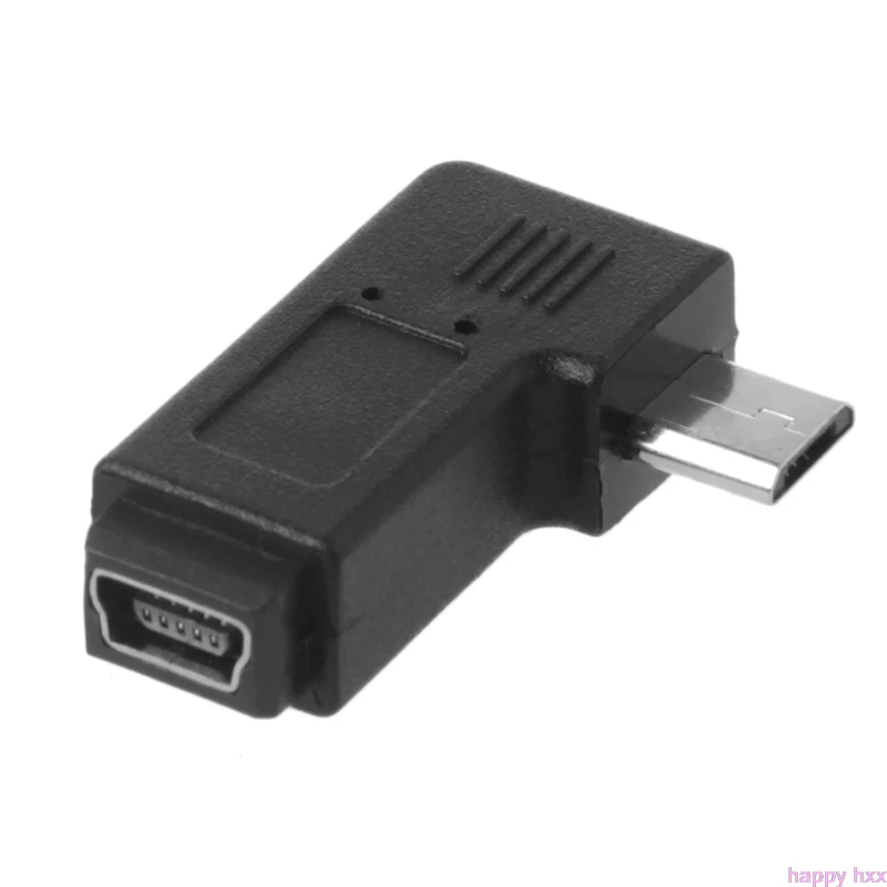 90d левый и правый угловой мини USB 5Pin Женский к Micro USB Мужской адаптер синхронизации данных