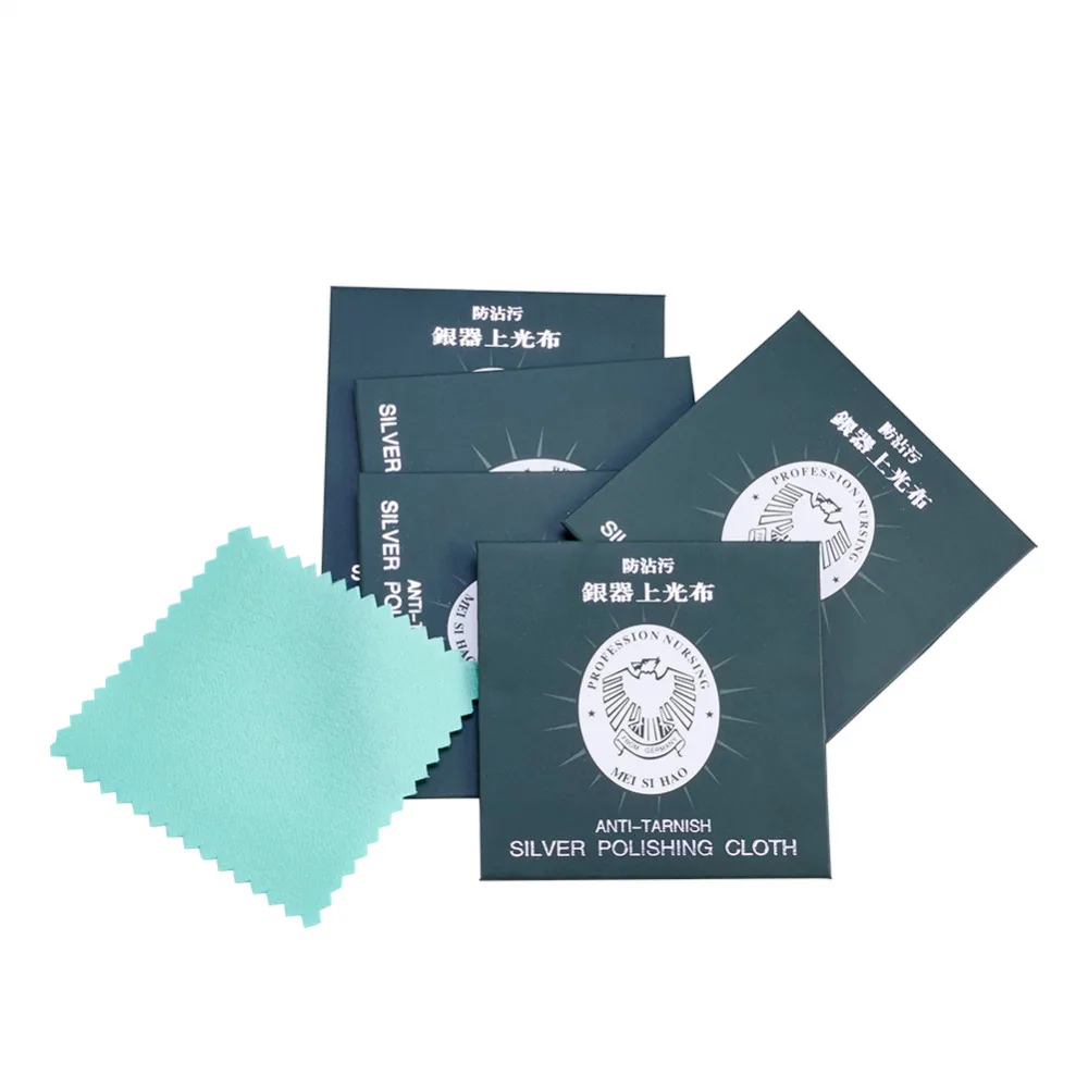 

50pcs Square Silver Polishing Cloth Antitarnish 17x17cm Cleaning Cloth Wiping Cloth Of Silver Jewelry Tools & Equipments