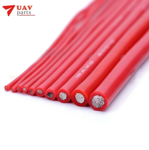 Силиконовый провод 2AWG 3AWG 4AWG красный черный сверхгибкий тестовый