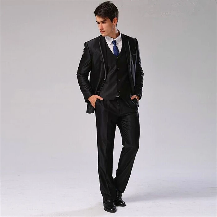 Aliexpress.com : Buy (Jacket+Pants+Vest+Tie) Men Suit Slim Fit Casual Wedding Dress Blazer