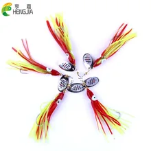 100 шт 7,5 г мягкий светящийся Спиннер ложка рыболовные приманки Троллинг воблл крючки для морской рыбалки приманки блесна для рыбалки рыболовные снасти