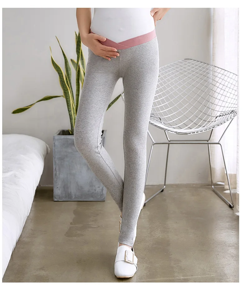 Afei Tony/новые хлопковые Женские легинсы для беременных, высокий эластичный для беременных, весенне-осенняя одежда, штаны