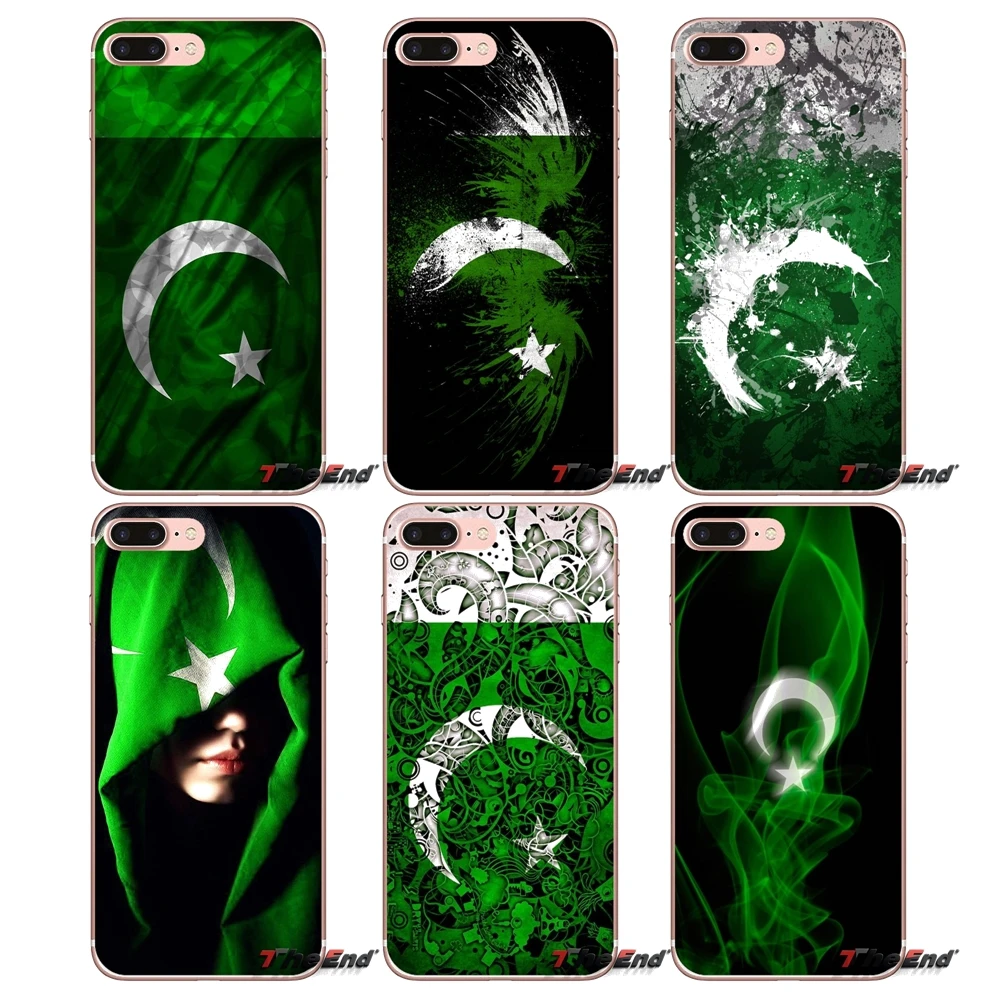 Мягкий чехол для Samsung Galaxy S3 S4 S5 MINI S6 S7 edge S8 Plus Note 2 3 4 5 Grand Core Prime Pakistan Flag Banner Moon Star |