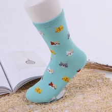 Женские осенние и зимние новые стильные носки с принтом кота дышащие спортивные носки для бега йоги спорта