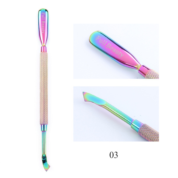 Beauty Manicure Cutter Rainbow Nail Clippers Nippers Dead Skin Gel Polish Remover Cuticle Pusher Nail Care Tool CH01-12/FB