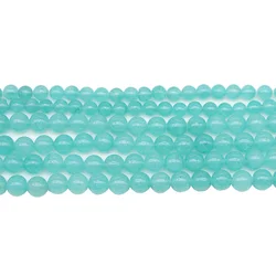 Lake Blue Amazonite Natural Stone Round Beads for Jewelry Making - Loose Spacer Beads for DIY Bracelets, Bulk Wholesale (Lake Blue)