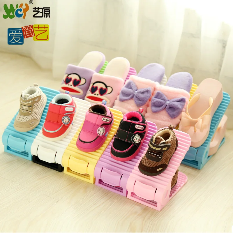 1pcs adjustable plastic shoe rack, creative child, shoe rack, storage