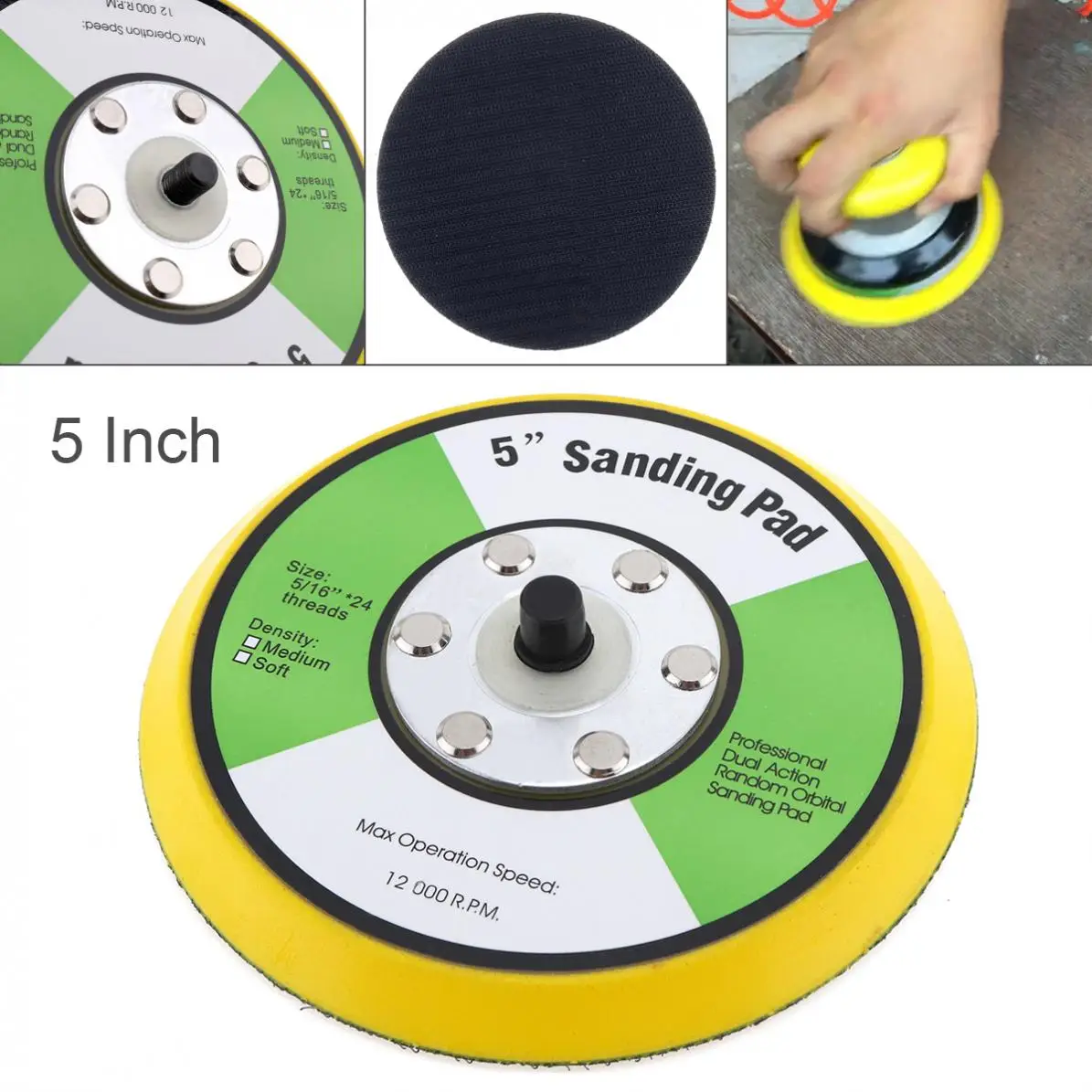 Professional 4"/ 5'' 12000RPM Dual Action Random Orbital Sanding Pad