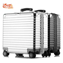 100% Металл Алюминий магниевого сплава maleta valise cabine занятой доска Винтаж чемодан 16 дюймов 18 Ретро spinner путешествия