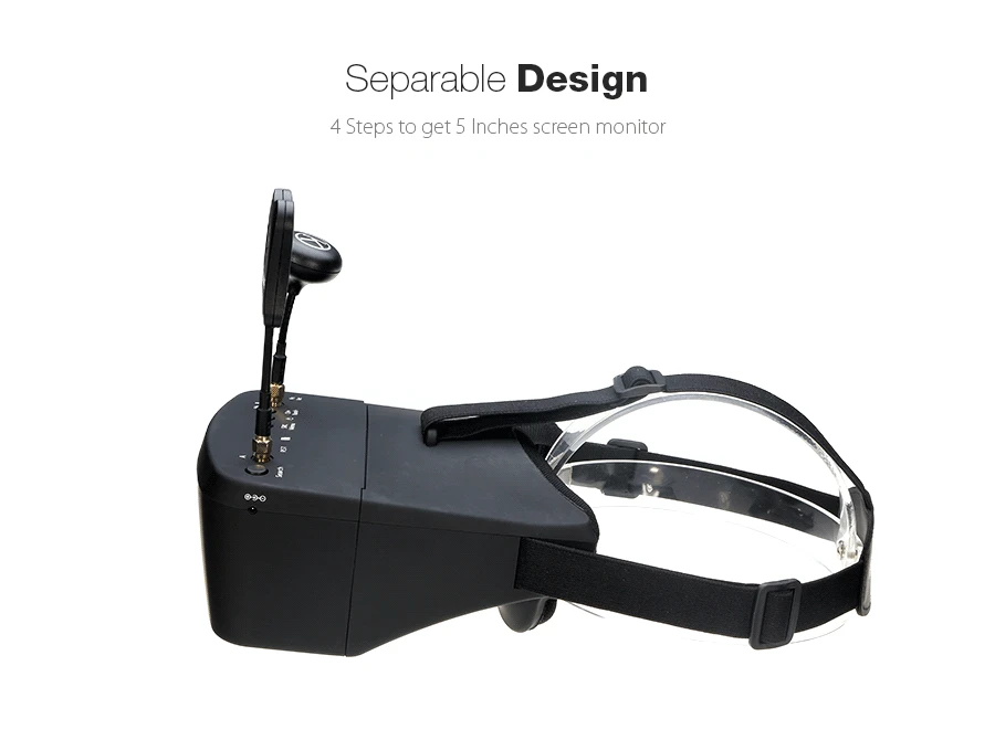 В наличии Eachine EV800D 5 8G 40CH разнообразие FPV очки дюймов 800*480 видео гарнитура HD DVR