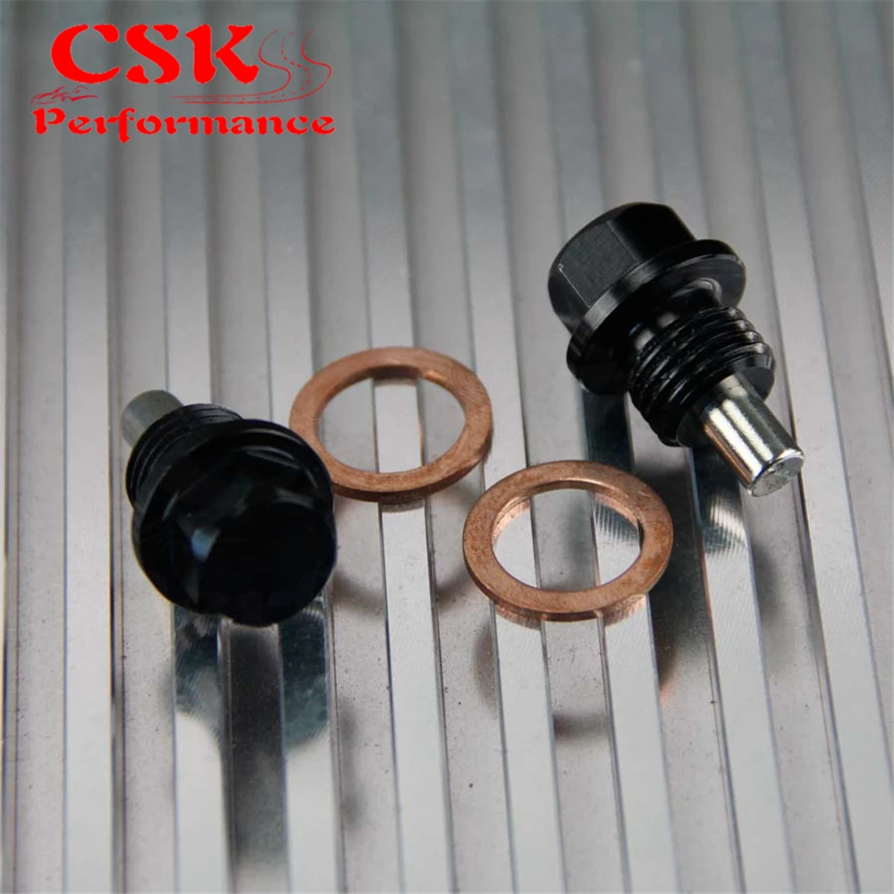 2 шт. магнитная пробка для сливного отверстия двигателя M14 X 1 5|oil pan|black anodized boltsm14
