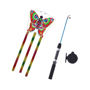 

Fishing Rod Kite Child Car Colorful Kite Long Tail Outdoor Kites Flying Toys for Children Kids Outdoor Kites Flying Toys Plastic