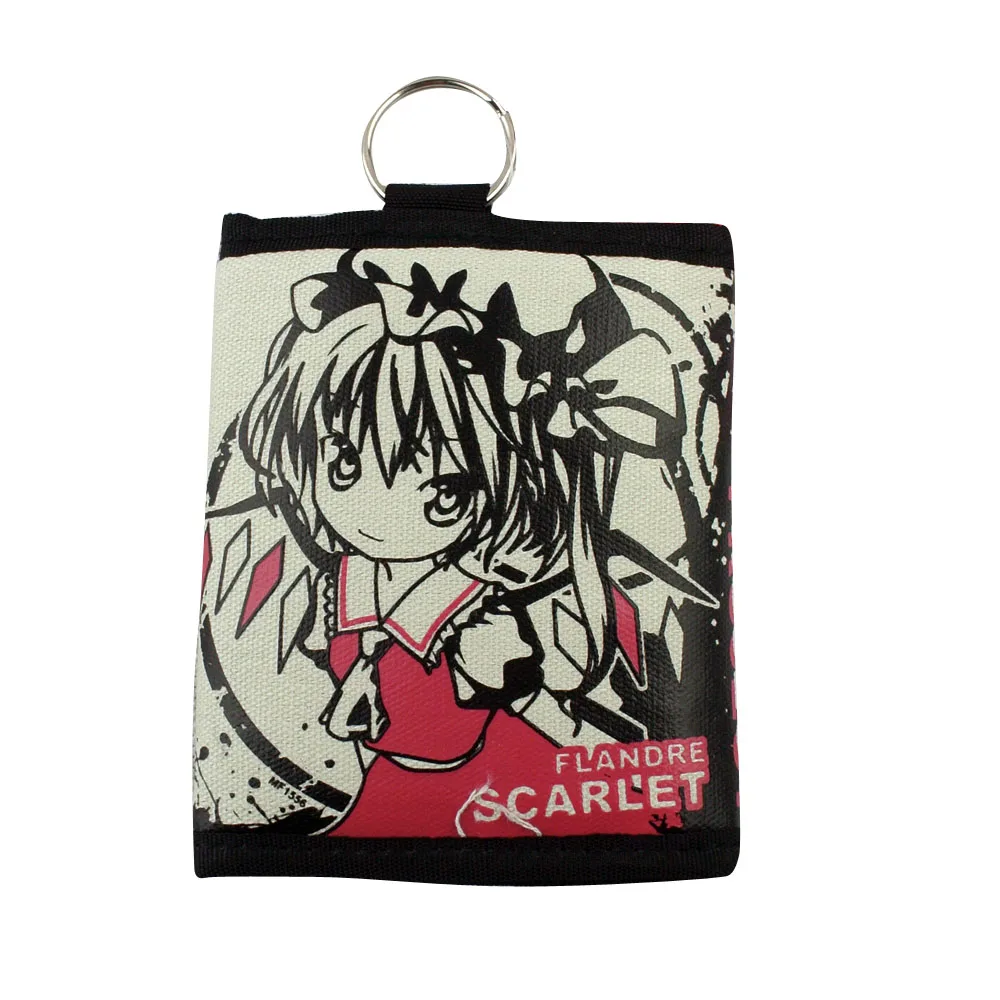 Hdadwy Anime Touhou Toile Porte-Monnaie Fermeture /éclair Impression Petit Porte-Monnaie pour Femme Sac cosm/étique