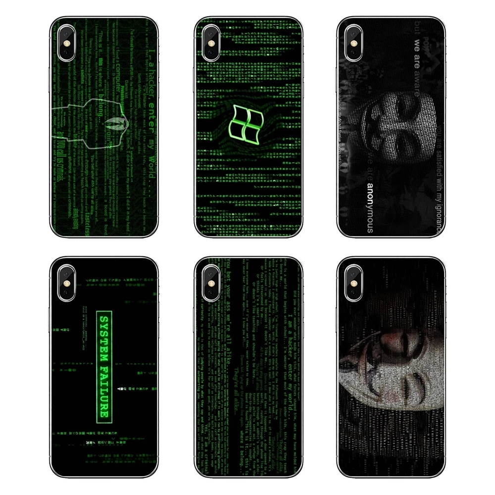 

Soft Transparent Shell Covers Hacker Computer code Art Print For Samsung Galaxy A5 A6 A7 A8 A9 J4 J5 J7 J8 2017 2018 Plus Prime