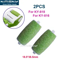 KIMISKY KY838 зеленый 2 шт. Уход за ногами Инструмент Педикюр Инструменты Электрический ног файла ролик головка подходит для KY-816 KY-818 18,5*48,5 мм