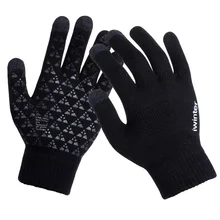 Pletené vysoce kvalitní rukavice pro muže a ženy na dotykové telefony