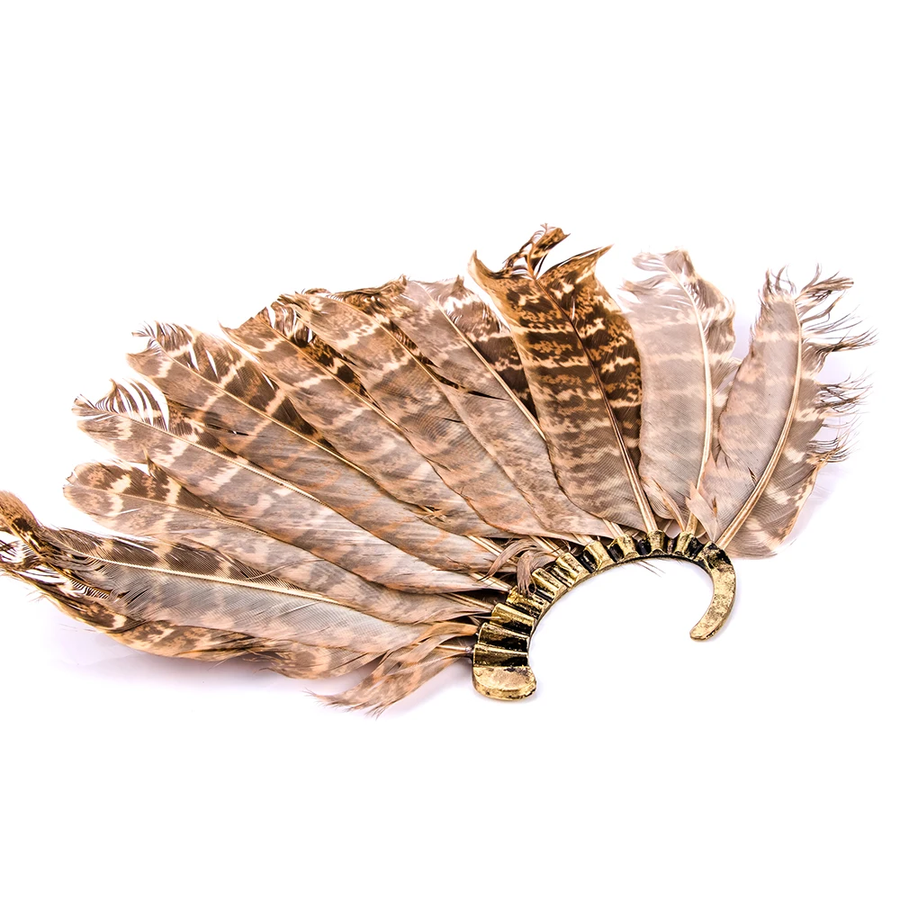 

1 pc Unique Unisex Big Feather Ear Cuff Wrap Earring Jewelry Dance Costume Clip On Earrings For Women and Men