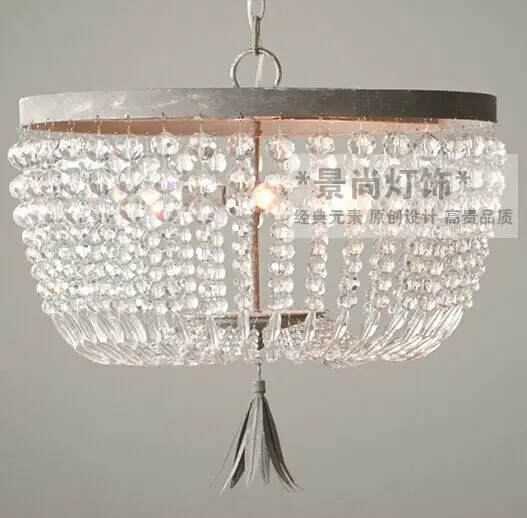 

American Loft Crystal Corridor Pendant Light France Copper Color Living Room Bedroom Dining Room Study Room Bar Pendant Lamps
