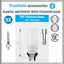 5X пластиковый абатмент с титановым основанием, 11 мм для внутренних шестигранных и систем премиум качества, сертифицированный бренд, BIO-EFFECT