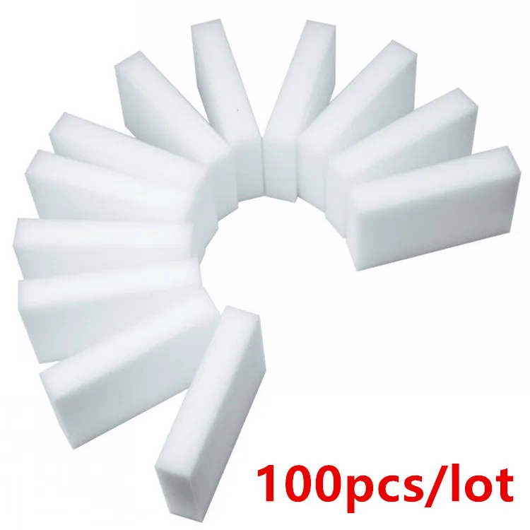 

100pcs Magic Sponge Melamine Cleaning Sponge Nano Eraser Sponge 10x6x2cm