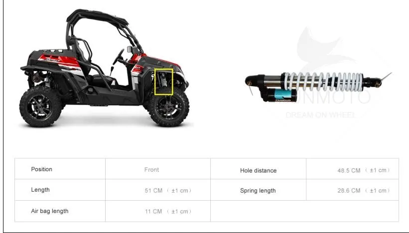 1 шт. передний амортизатор с азотным бензобаком/газовый баллон для CFMOTO UTV CFZ8EX Часть NO. 7000-050500