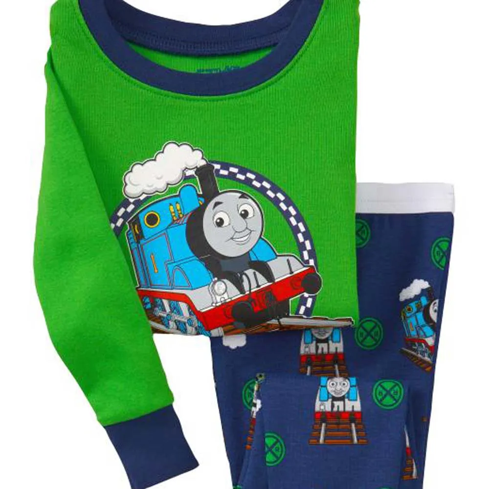 

2017 Newest Thomas Pyjamas Boys Cotton Long Sleeve 2-7y Kids Thomas and Friends Clothes Sets Children Sleepwear Pijamas SA017