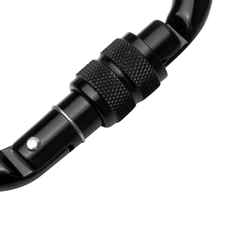 Perfeclan Rock Screw Gate Auto Locking Carabiner Climbing Safety D Type Hook Aluminum Auto Lock Screwgate D Carabiner