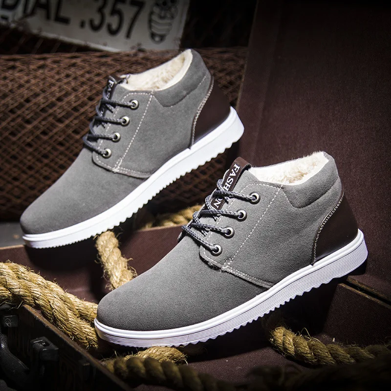 

2018 New Winter Cotton Shoes Men's Casual Thickened Keep warm students shoes
