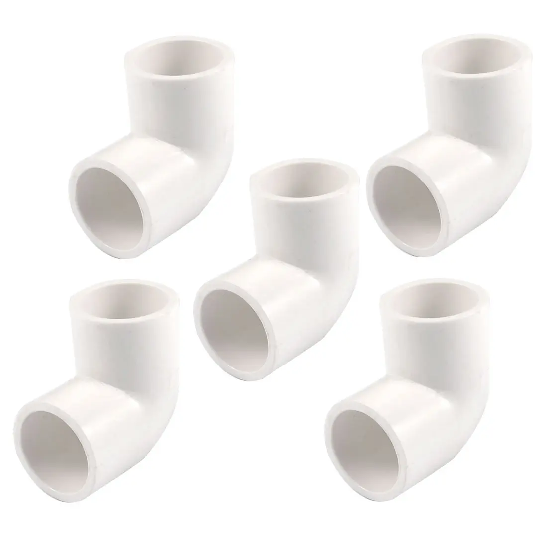 

DSHA New Hot 5 Pieces 20mm Dia 90 Angle Degree Elbow PVC Pipe Adapter White