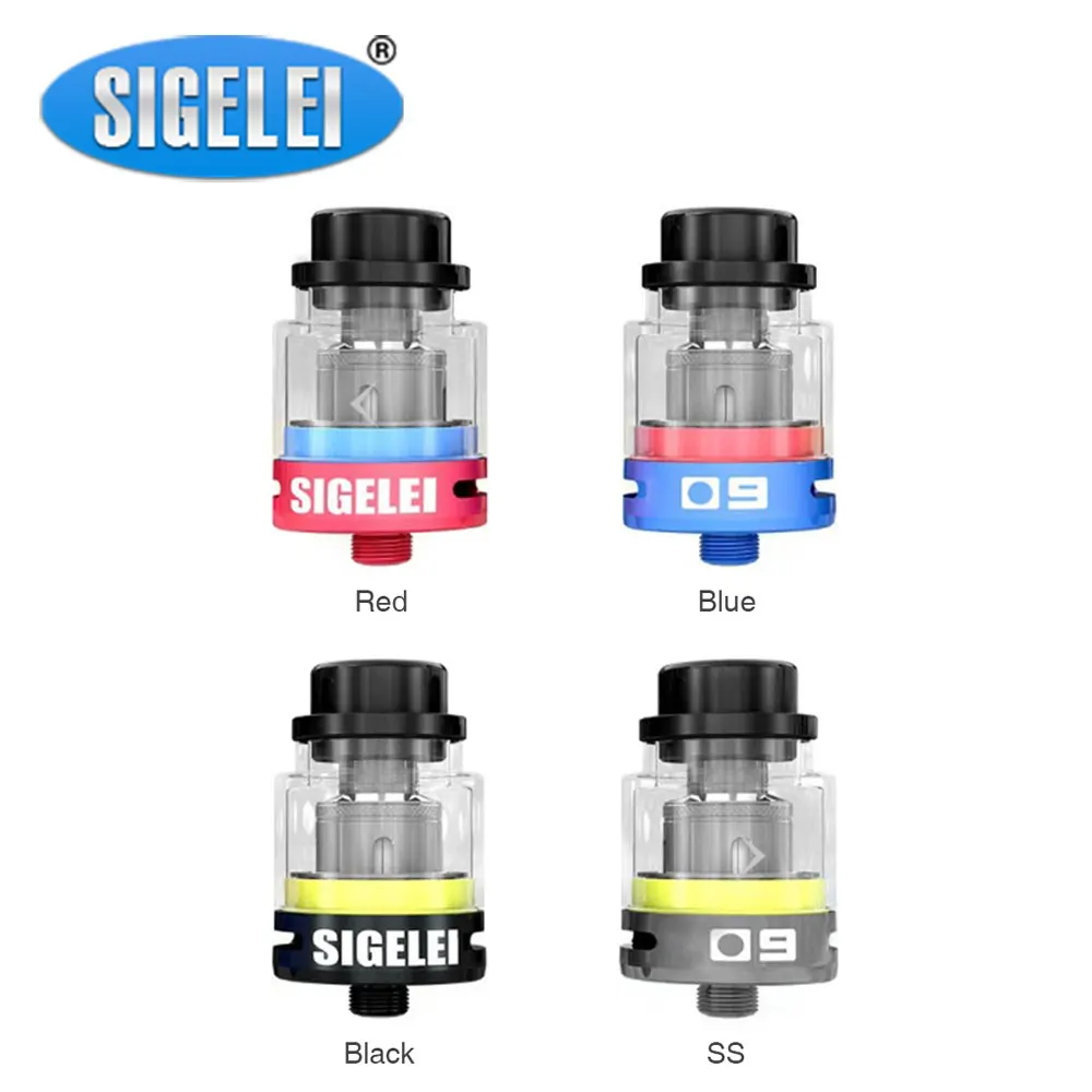 

Sigelei O9 Subohm Tank 2ml Capacity 24.5mm Atomizer with Top Filling & Bottom Airflow Optimal Flavor & Huge Cloud Vape tank